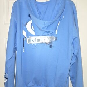 Nike Men's Sky Blue Graphic Hoodie